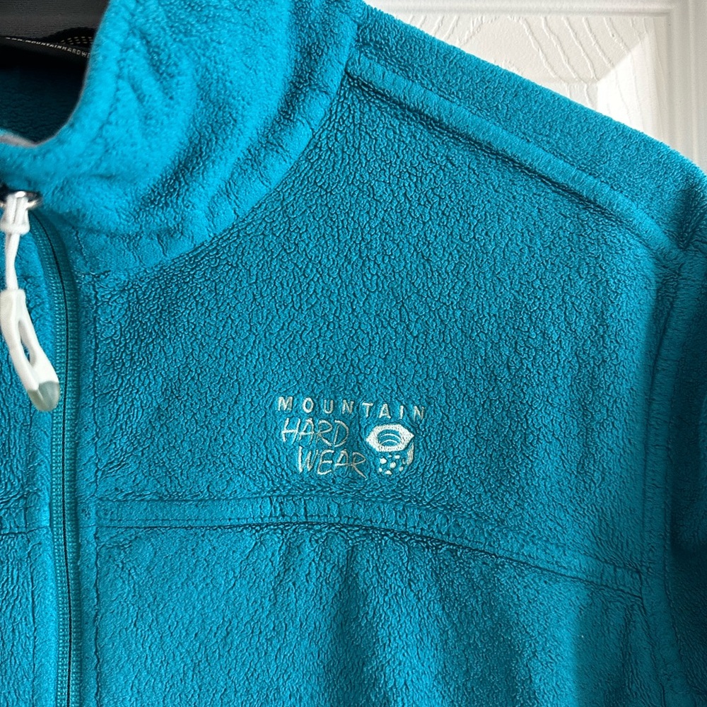 Mountain Hardwear Women's Pyxis Teal Full-Zip Fleece Jacket,  Size Medium - Picture 2 of 9